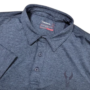 Polo uomo Badlands grande tinta unita grigia performance elasticizzata manica corta - Foto 1 di 7