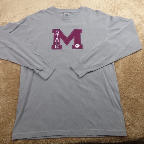 Mississippi State Bulldogs Shirt Adult Medium Gray Red Football Ladies 2.20* Cover