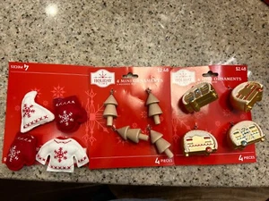 Holiday Time Mini Trees Mittens Gingerbread Christmas Ornaments New Lot of 3 - Picture 1 of 1