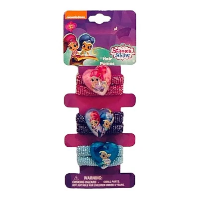 Shimmer and Shine Hair Ponies Set 6 Piece NEW - Image 1 of 2