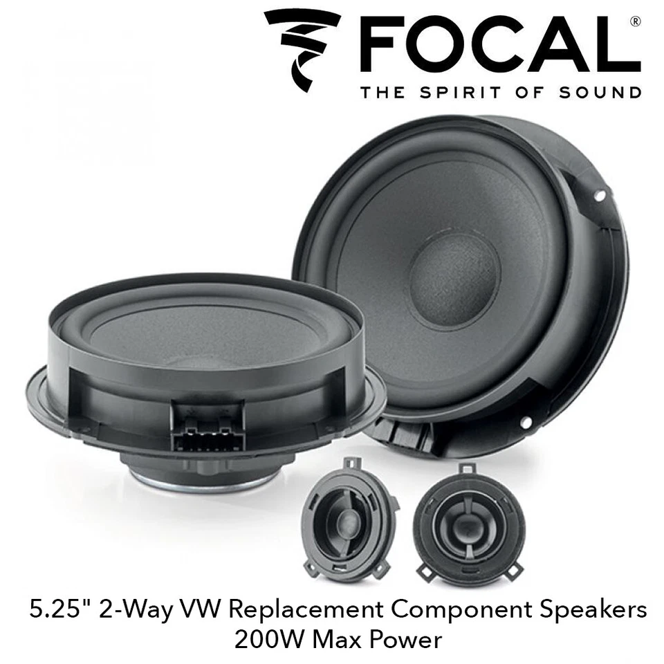 Focal IS VW 155 5.25" 2-Way VW T-ROC Jetta Replacement Component Door Speakers - Image 1 of 1