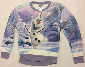 Disney Frozen Olaf Snowman Fleece Pajama Top Girl/Boy/Unisex Size XL/16 - Picture 1 of 1