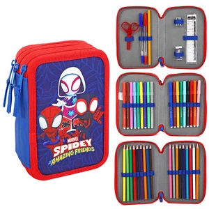 Spidey & Friends Astuccio Portamatite 3 Livelli Multi Scomparto Set Matite Coloranti - Foto 1 di 7