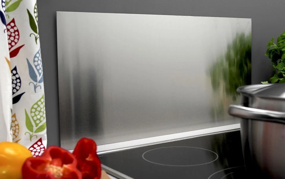 SCHOOL-MAXX Spritzschutz Edelstahl 60 x 40 cm 1 mm Herd Wandverkleidung Rückwand Waschbecken