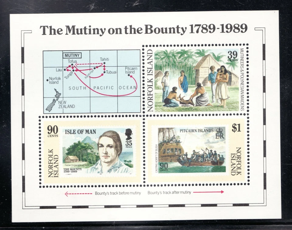 Sc# 456 - Norfolk Island - Mutiny on the Bounty -  MNH - VF - superfleas  cv$10 - Image 1 of 1