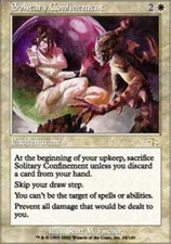 [1x] Solitary Confinement - Foil - Near Mint, SIGNED by artist - Judgment MTG Ma