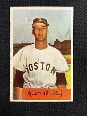 1954 Bowman #130 Milt Bolling Crease Boston Red Sox *291 - Image 1 of 2