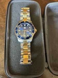 TAG Heuer Professional Aquaracer 300M Blue Men's Watch Two Tone YGold Blue Face - Picture 1 of 6