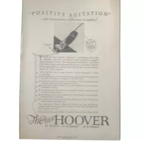 Vintage 1927 Hoover Positive Agitation Ad Advertisement - Picture 1 of 4