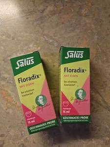 Floradix mit Eisen. Bei erhöhtem Eisenbedarf. 2 x 15 ml. Neu + ungeöffnet. OVP. - Bild 1 von 3