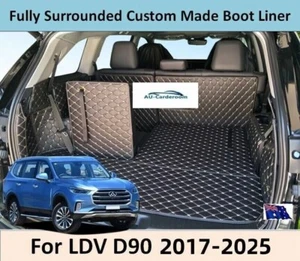 For LDV D90 2017-2025 Premium Custom Made Trunk Boot Mats Liner Cargo Cover - Picture 1 of 18