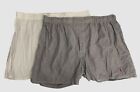$30 Polo Ralph Lauren Underwear Men's White Gray 2-Pack Cotton Woven Boxer XL