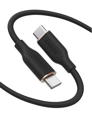 Anker Powerline III Flow 6ft Fast Charging Cable 100W USB C to USB C for MacBook - Image 1 of 4