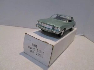 1978 CHEVROLET MONTE CARLO DEALER PROMO CAR MEDIUM GREEN - Picture 1 of 8