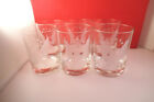 Vintage Set of 6 Clear Frosted Eagle Old Fashioned Liquor Glasses