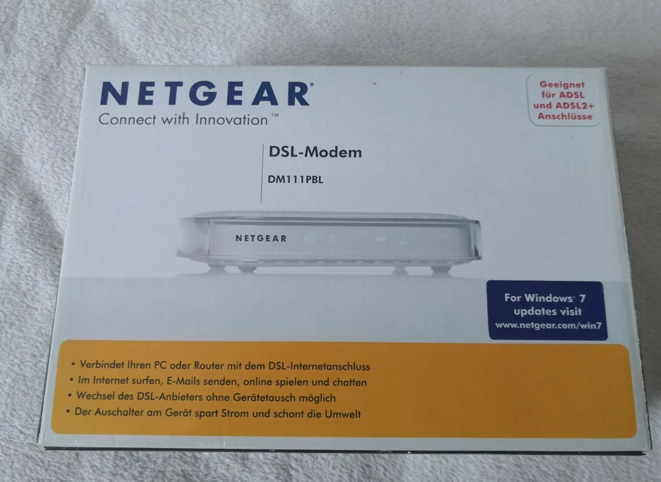 NETGEAR DM111PBL ADSL2+ Netzwerkmodem AnnexB mit 1xRJ45 10/100 Mbit/s Netzwerkan - Bild 1 von 2