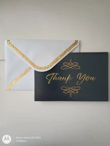 Thank You cards with envelopes and stickers - 50 count - Picture 1 of 3