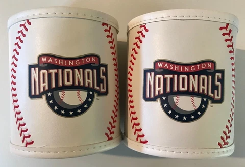 Washington Nationals baseball skin can koozie MLB bottle beer cooler soda stitch Cover
