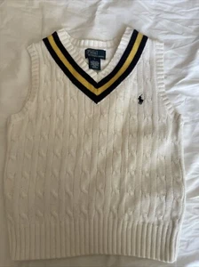 Ralph Lauren Kids Cricket Sweater Vest, Size 6 - Picture 1 of 3