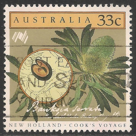 Australia #977 (A363) VF USED - 1986 33c Banksia Serrata Cover