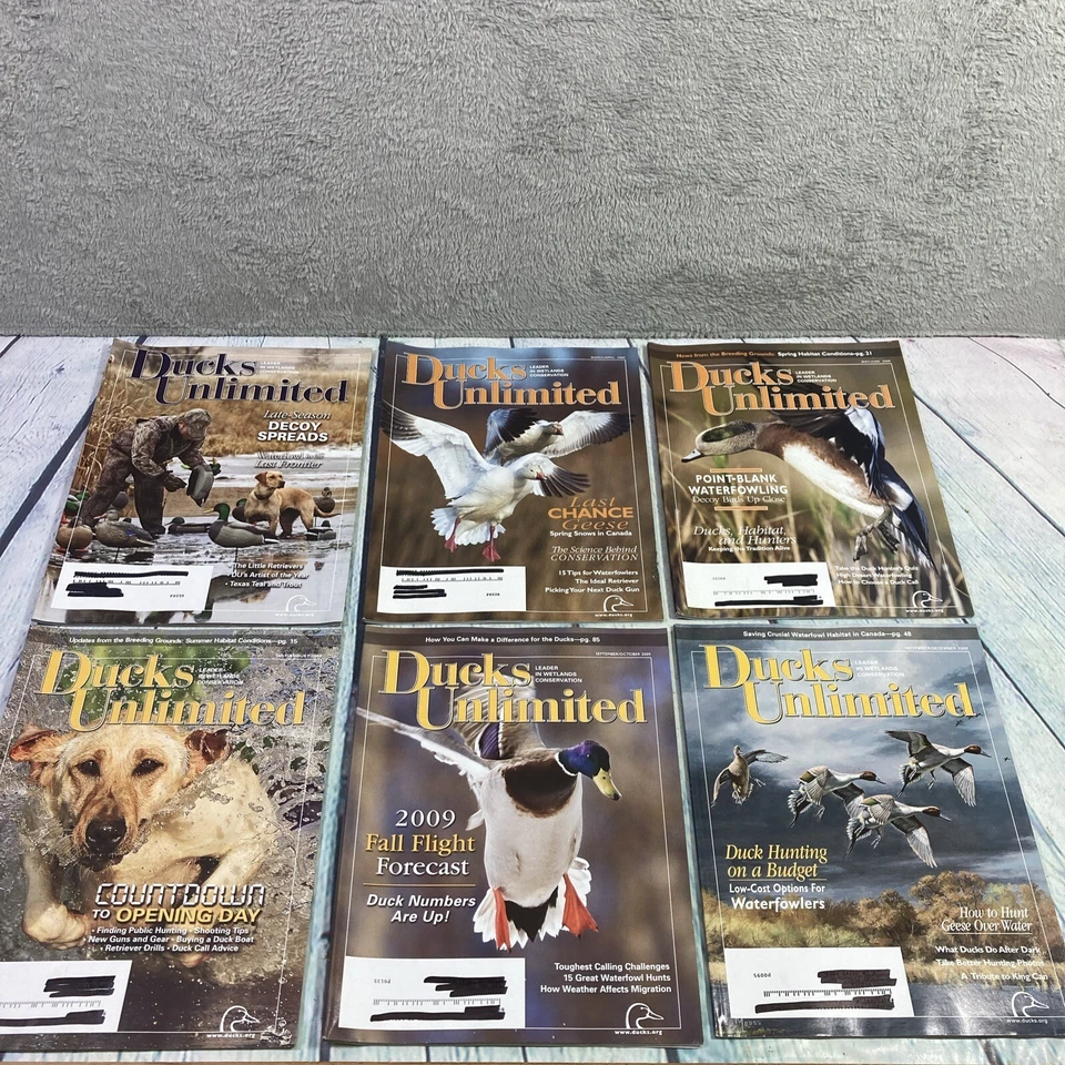 Ducks Unlimited Magazines 2009 Complete Year 6 Issues Lot (Jan.-Dec.) Wetlands - Image 1 of 4