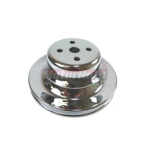 Polea bomba de agua de bloque pequeño Ford Chrome Mustang 289 de una sola ranura 65-66 SBF - Imagen 1 de 1