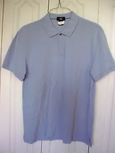 Usado en excelente estado XL CALVIN KLEIN Hombre Camisa Polo Azul Mangas Cortas Polo Vestido Informal Camisa - Imagen 1 de 2
