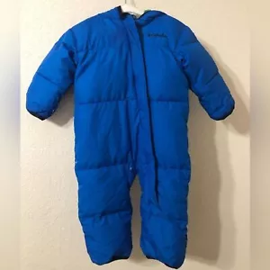 Columbia Snuggly Bunny Bunting Toddler Snowsuit in Blue Animal Size 12-18 Months - Picture 1 of 7