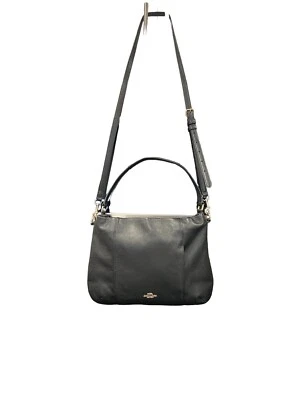 Coach- "Isabelle" - Pebbled Leather- Crossbody Tote Purse -in Black- #F35809 - Image 1 of 4