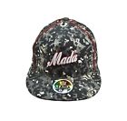 Mada TECH CAMO Black Grey White Red Fitted Baseball Cap Discounted Men's Hat