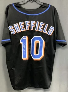 ⚾GARY SHEFFIELD⚾ Signed Black N.Y. METS BASEBALL JERSEY AUTO ~PSA STICKER~ Sz XL - Picture 1 of 3