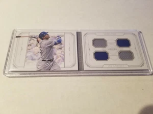 2015 National Treasures Yasiel Puig #25 Star Booklet Quad Jersey 9/25 Dodgers - Picture 1 of 2