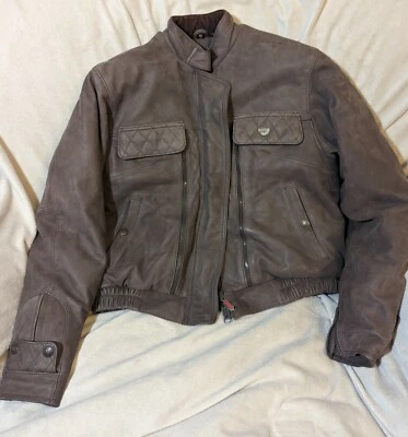 First Gear By Hein Gericke Women's Motorcycle Jacket Brown W/ Thermal Liner 40W - Image 1 of 4