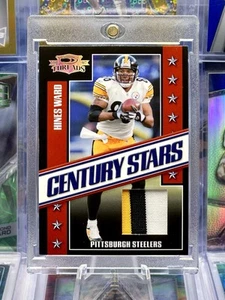 2007 Donruss /25 GAME USED 3 Color Jersey Patch Hines Ward Pittsburgh Steelers - Picture 1 of 2