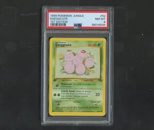1999 Pokemon Jungle 1st Edition No 52 Exeggute PSA 8 - Picture 1 of 2