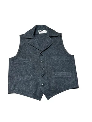 Filson Men's Mackinaw Western 100% Wool Vest Gray SZ M - Image 1 of 4