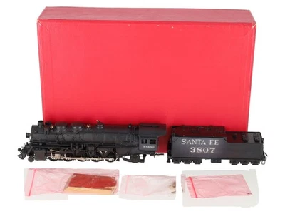 Key Imports HO BRASS Santa Fe 2-10-2 Steam Loco & Tender #3800 - Custom EX/Box - Image 1 of 4