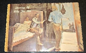 Vintage Postkarte Erschießung von Billy the Kid - Bild 1 von 2