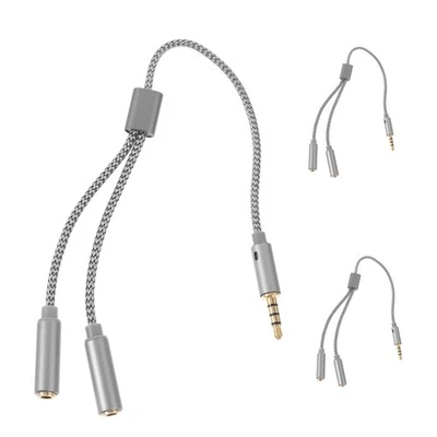 3 Stück Audio-Splitter für Kopfhörer, Kopfhörer-Zubehör, Mikrofon-Adapter - Bild 1 von 4