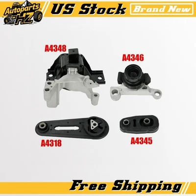 4PCS Engine Motor & Trans Mount Set Fit 2007-2012 Nissan Sentra 2.0L Auto CVT Foto 1 de 4