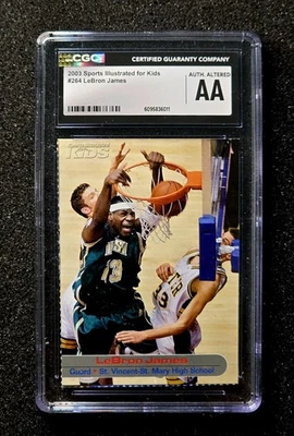 2003 Sports Illustrated SI For Kids Lebron James Rookie Card RC #264 CGC AA - Image 1 of 2