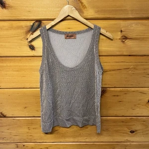 Missoni Stricktop Gold Metallic Ärmellos U-Ausschnitt Damen Gr. 40 Made In Italy - Bild 1 von 7