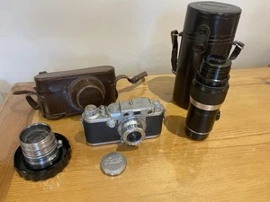 Leica IIIF Rangefinder Vintage Camera With Rare Lens Leitz Xenon 1.5/1:4.5  - Bild 1 von 22