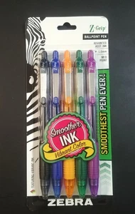Zebra Stifte Z-Griff, mittlere Spitze, Kugelschreiber, 1,0 mm, verschiedene leuchtende Farben, neu - Bild 1 von 1