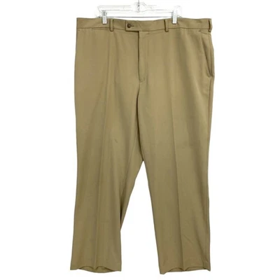 Alan Flusser Men's Golf Pants Actual Size 42W X 29L Khaki Flat Front - Image 1 of 4