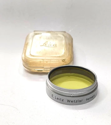 E Leitz Wetzlar Yellow Filter For Summarit 5 cm f 1.5 Lens. Made In Germany # V1 - Image 1 of 4
