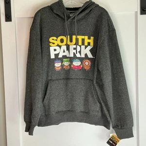 South Park X Members Only Gray Pullover Hoodie Sweatshirt Mens Sz Large NWT - Picture 1 of 6