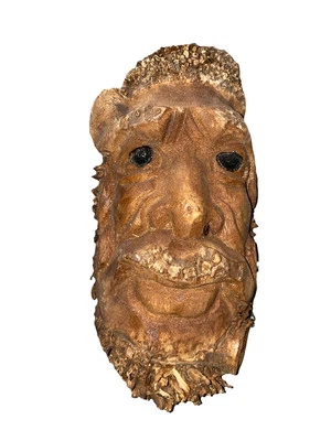 "MÁSCARA TIKI BAMBÚ 12"" COLGANTE DE PARED MADERA BARRA TIKI COLGANTE ARTE EN MADERA" Foto 1 de 2