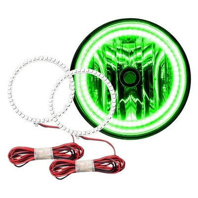 LED Fog Light Halo Ring Lights Green For 2014-2018 Toyota Tundra - Imagem 1 de 4
