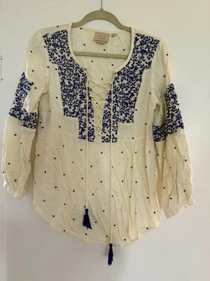 Anthropologie Maeve Women's Blouse 0 Peasant - Image 1 of 3